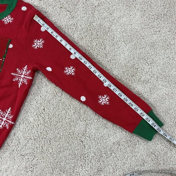 TO BE JOLLY Women’s Ugly Christmas Sweater Naughty/Nice Sequin NWT XXL - Picture 10 of 12